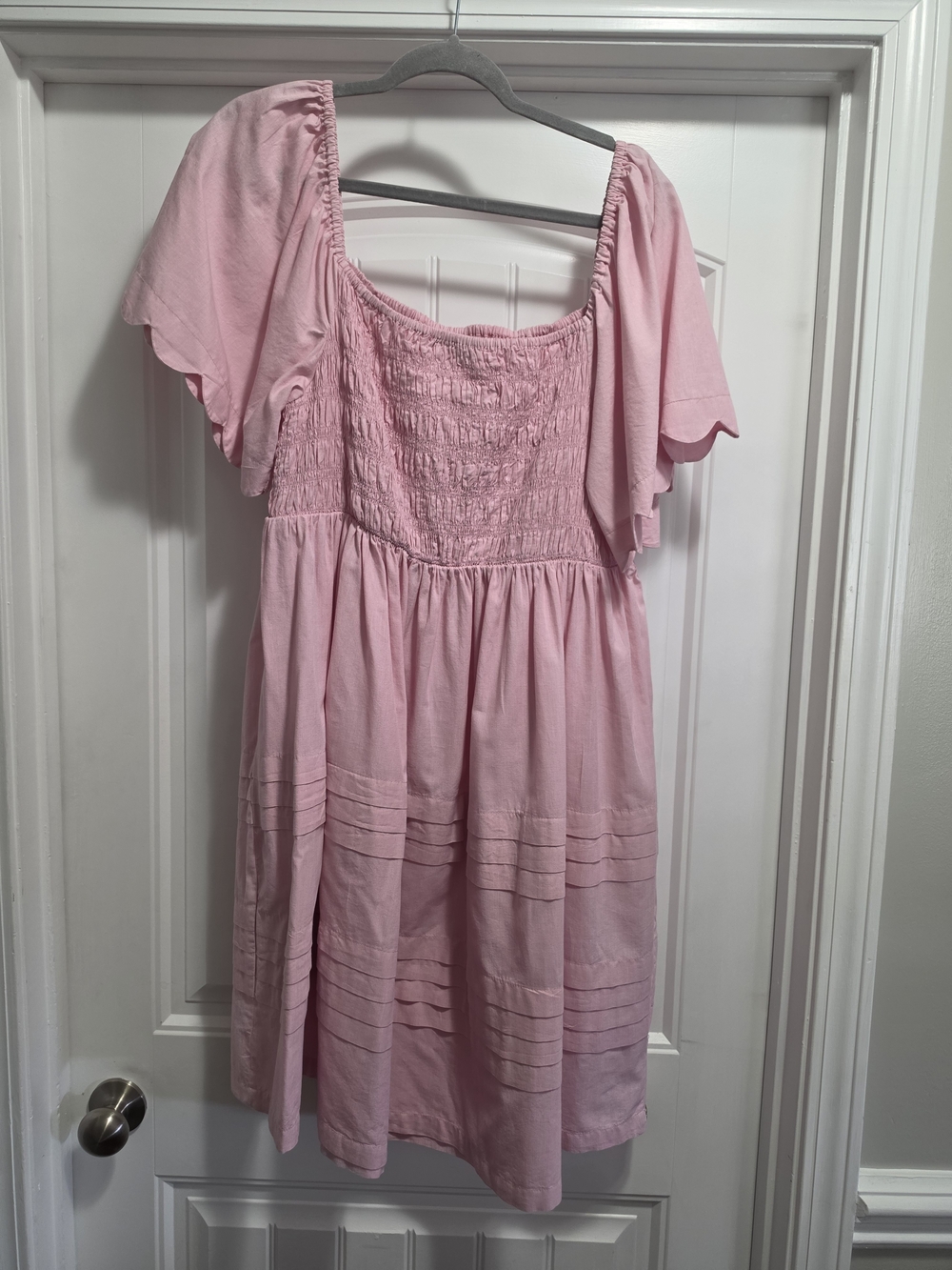Simply Southern Light Pink Smocked Bodice Casual Dress